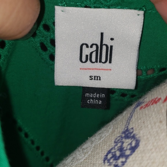 Cabi Green Eyelet Gemma Tank Top Style 5036 - Picture 7 of 7